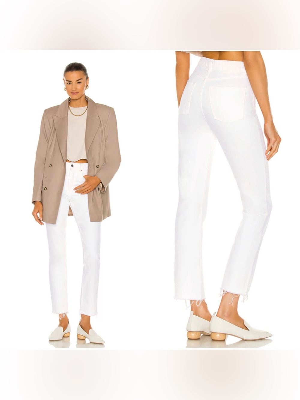 NWT GRLFRND Karolina High Rise Straight Crop Jeans in Brentwood